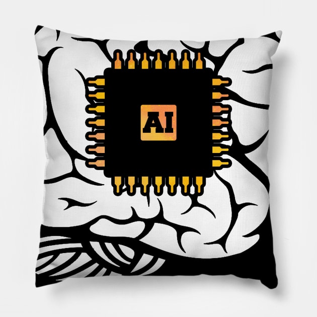 Artificial Intelligence Pillow by PhoenixDamn