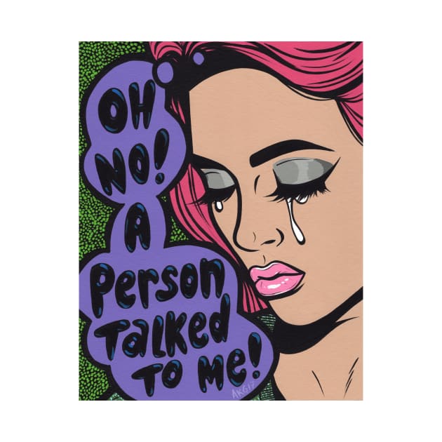 A Person Talked To Me! Comic Girl by turddemon