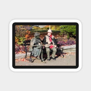 Enjoying a Chat in the Park, Vancouver, Canada Magnet