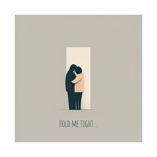 [AI Art] Hold me tight, Minimal Art Style by Sissely