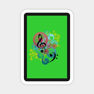 Music swirl iPhone case (green) Magnet