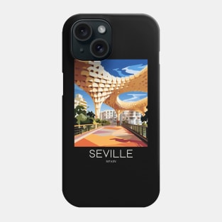 A Pop Art Travel Print of Seville - Spain Phone Case