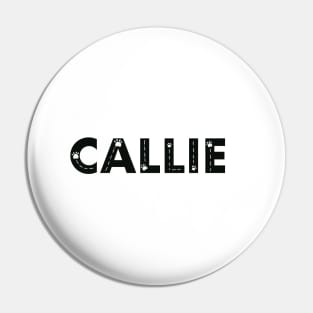 Callie cat name made of hand drawn paw prints Pin