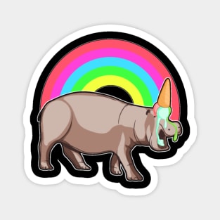 Hippo Unicorn Rhino ice rainbow gift Magnet