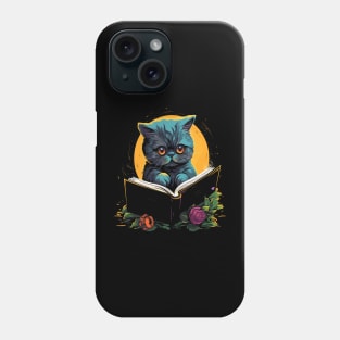 Exotic Shorthair Reads Book Phone Case