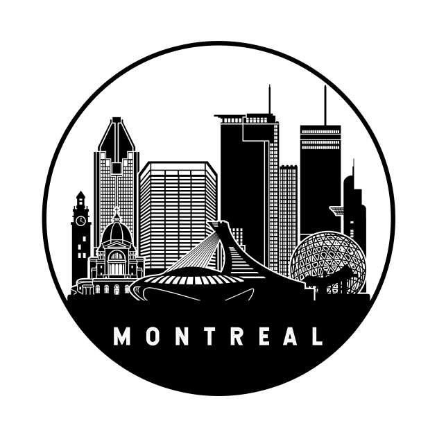 Montreal Canada Skyline by ThyShirtProject - Affiliate