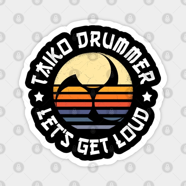 Taiko Drummer Let's Get Loud Mitsudomoe Sunset Magnet by BonnaVida