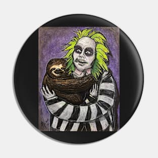 Beetle Juice and his Sloth Friend Pin