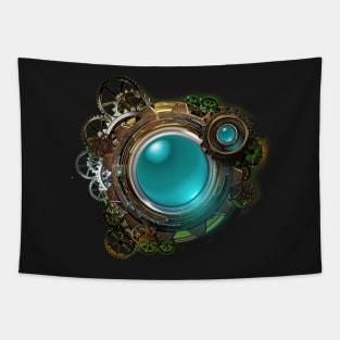 Green Glass Gear Gadget Tapestry