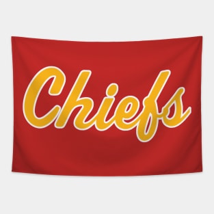 KC Chiefs Script Tapestry