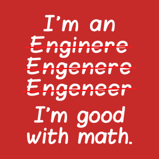 Engineer Math BLK RED Print T-Shirt