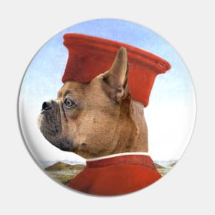 Medieval Portrait of a French Bulldog Pin