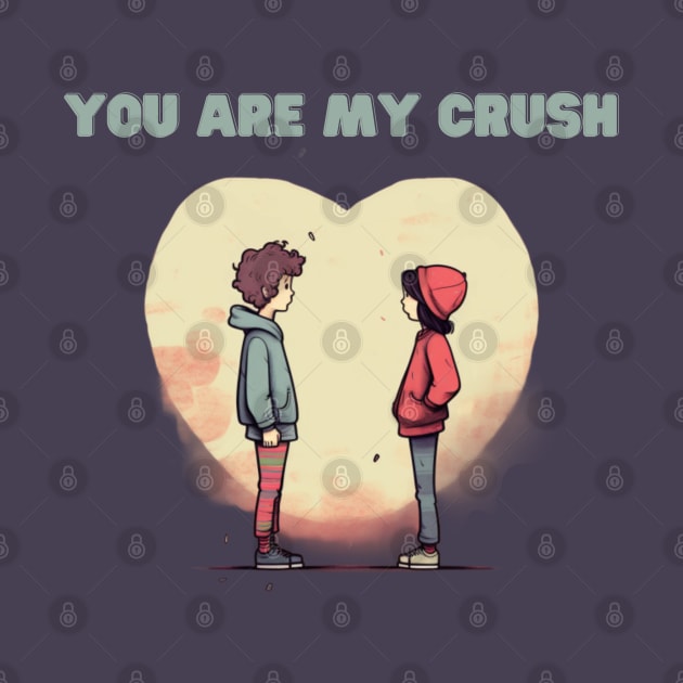 You Are My Crush, valentines day, minimalistic by Pattyld