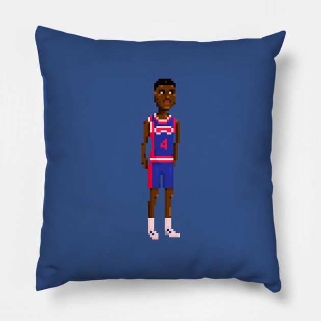 Joe Dumars Pillow by PixelFaces