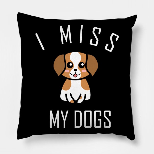 I Miss My Dogs Pillow by Mentecz