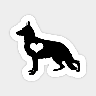 German Shepherd Heart Dog Breed Magnet