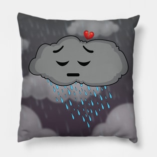Fantasy Raining Cloud And Sad Pillow