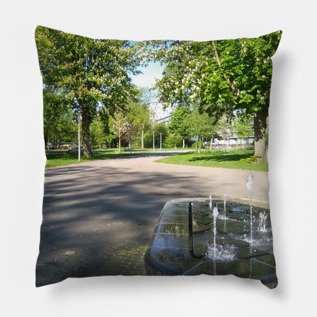 Spring Fountain Pillow by Hajarsdeco