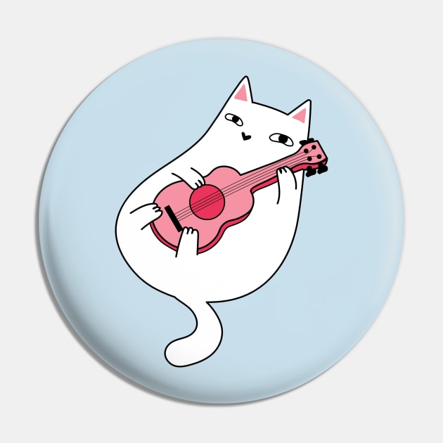 Ukulele Cat - Full Front Pin by natelledrawsstuff