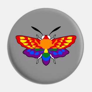 Gay Pride Moth Pin