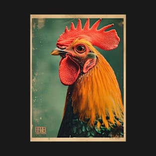 Retro Japanese-style chicken poster T-Shirt