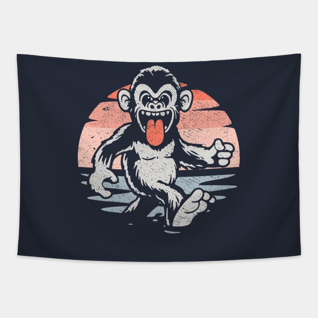 Bigfoot Beach Sunset Tapestry by Etopix