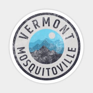 Mosquitoville, VT - Mtns (Distressed) Magnet