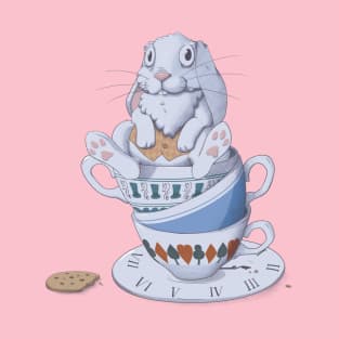 Alice In Wonderland Fan Art Teacup Bunny T-Shirt