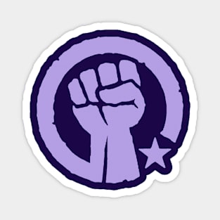 Lavender Revolution Fist Magnet