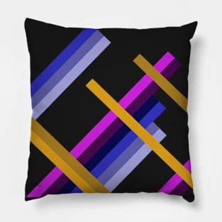 Leading lines black background Pillow