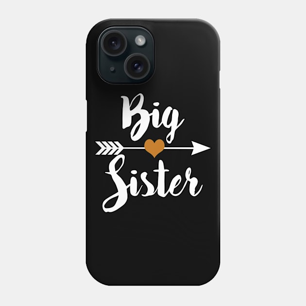 Big Sister Arrow Love White Phone Case by tekolier