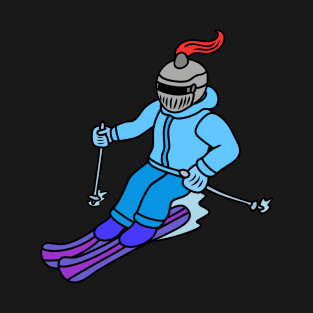 Cute cartoon knight skiing T-Shirt