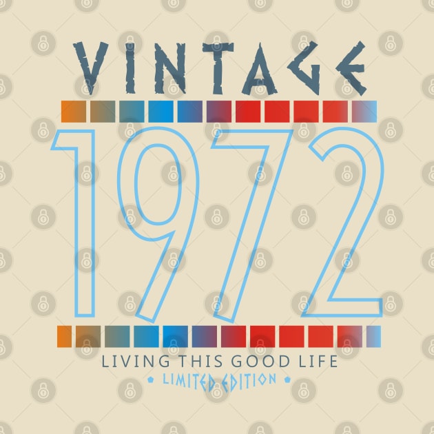 48th Birthday T-Shirt - Vintage 1972 by Reshartinc