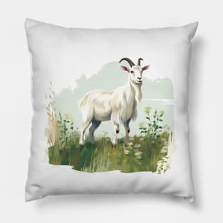 White Goat Pillow