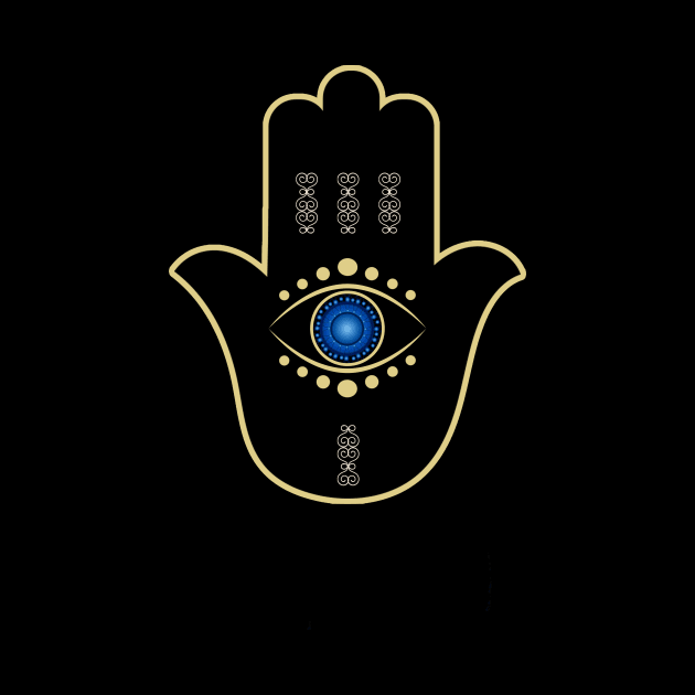 Blue Evil Eye Matiasma Talisman Hamsa Hand by dali