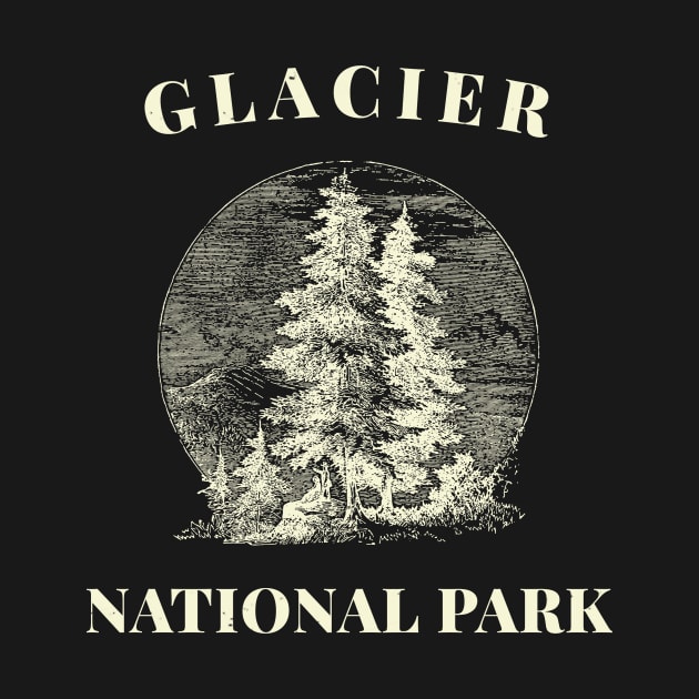 Glacier National Park Vintage by victoria@teepublic.com