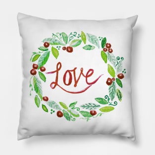 Christmas Love Wreath Pillow