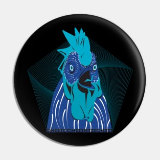 Screaming Rooster Pin