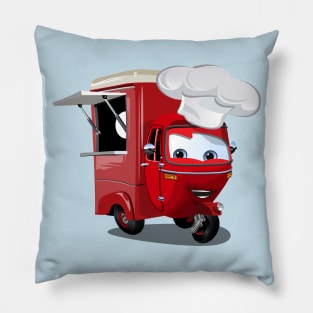 Cartoon food truck scooter Pillow