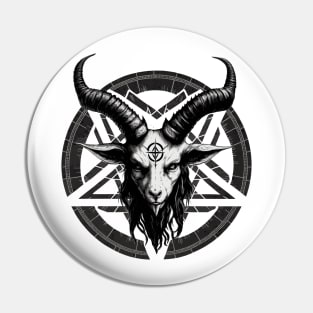 Satanic Goat Baphomet Pin