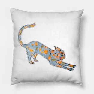 Carey cat watercolour Pillow