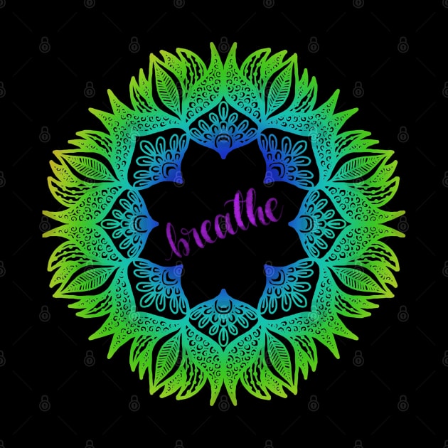 Mandala with breathe calligraphy by Starlight Tales