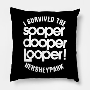 I Survived the Sooper Dooper Looper Rollercoaster Park Pillow