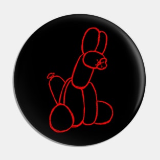 Sitting Balloon Dog Pin