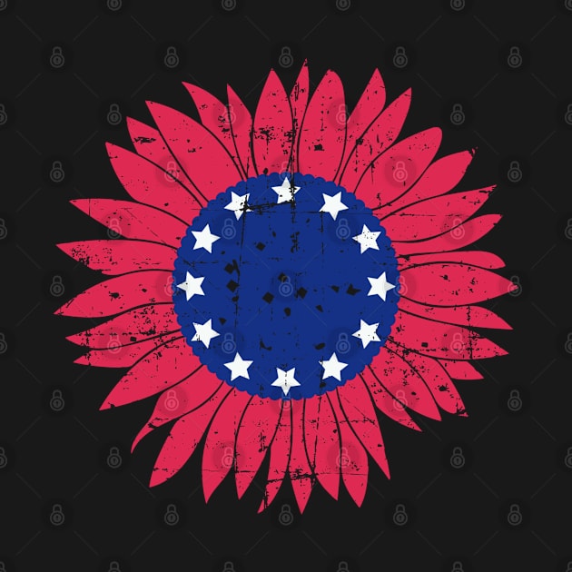 usa flag sunflower by sk99