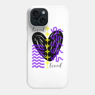 loved with purple lines Phone Case