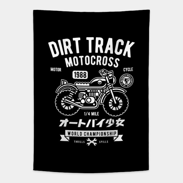 Dirt Track Motorcross World Championship Tapestry by Rebus28