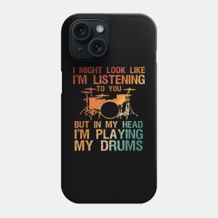 Funny Drummer Art For Men Women Drum Player Percussion Lover Phone Case