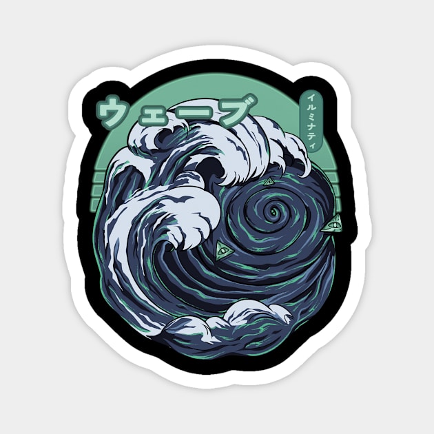 Great wave Illuminate Magnet by Call me Sunshine