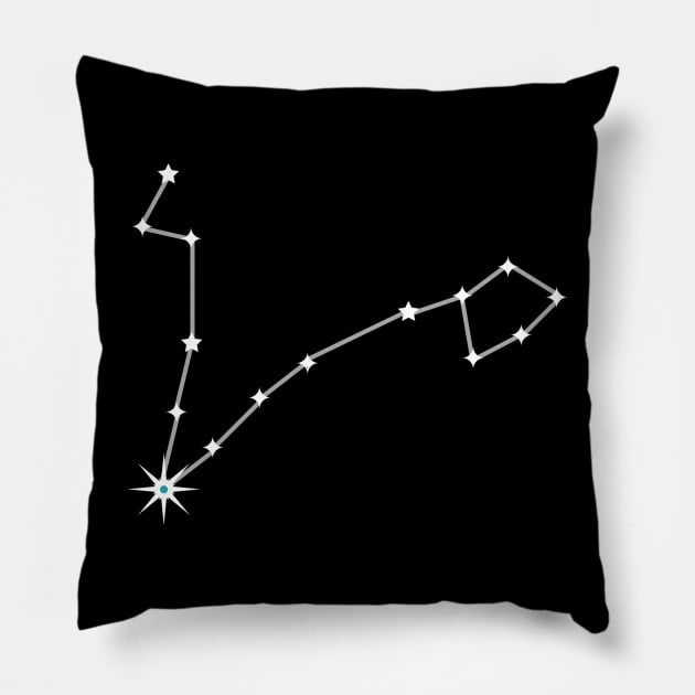 PIsces on Black Pillow by wanderingteez